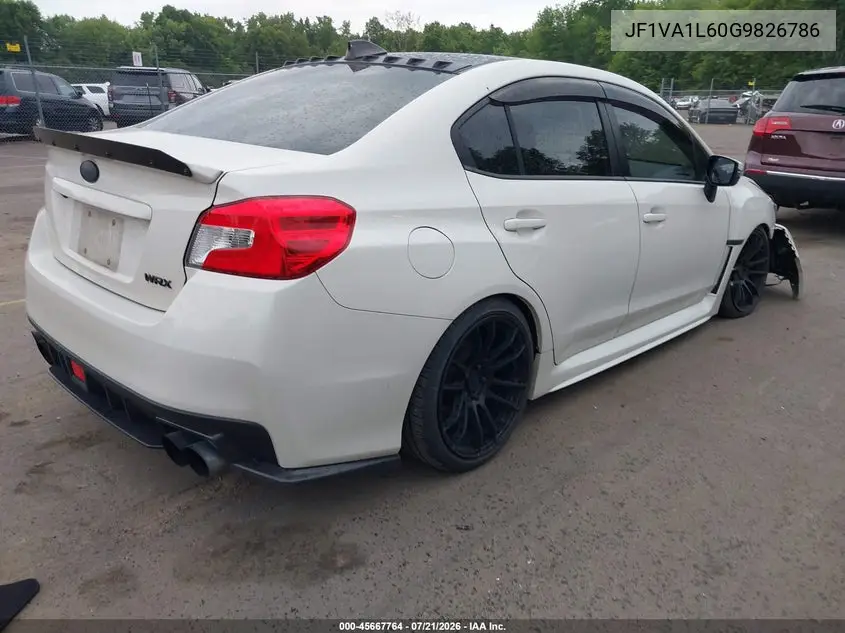 2016 Subaru Wrx Limited VIN: JF1VA1L60G9826786 Lot: 45667764