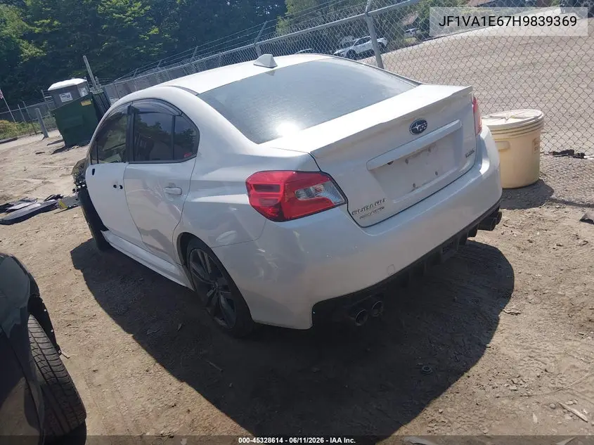 2017 Subaru Wrx Premium VIN: JF1VA1E67H9839369 Lot: 45328614