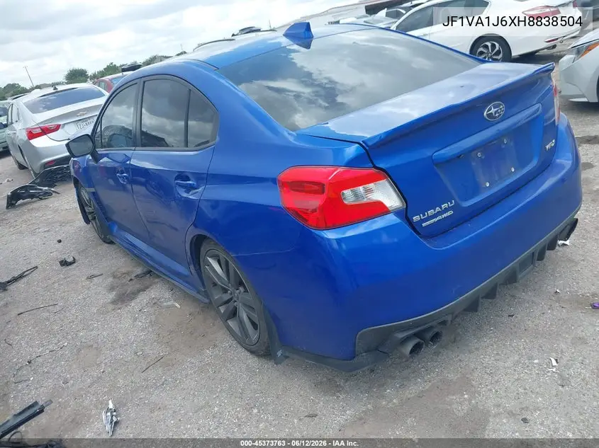 2017 Subaru Wrx Limited VIN: JF1VA1J6XH8838504 Lot: 45373763