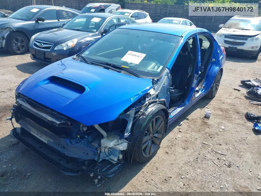 2017 Subaru Wrx Limited VIN: JF1VA1J67H9840172 Lot: 45488463