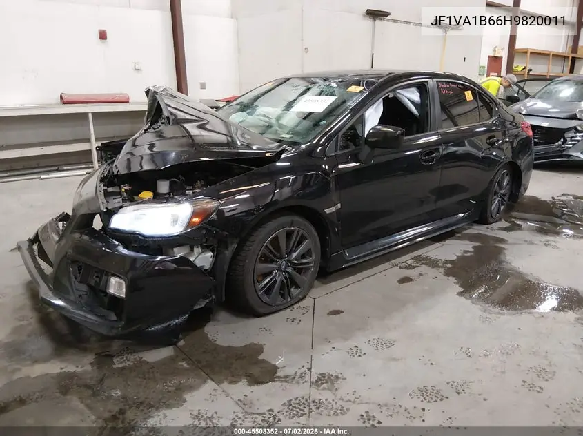 2017 Subaru Wrx VIN: JF1VA1B66H9820011 Lot: 45508352