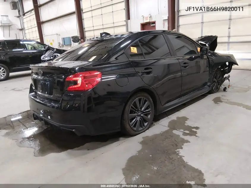 2017 Subaru Wrx VIN: JF1VA1B66H9820011 Lot: 45508352