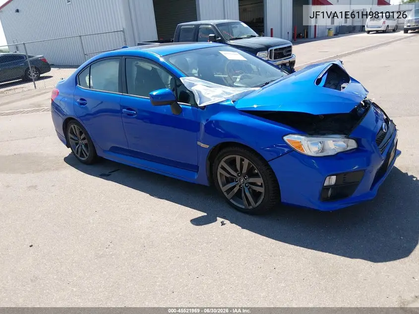 2017 Subaru Wrx Premium VIN: JF1VA1E61H9810126 Lot: 45521969