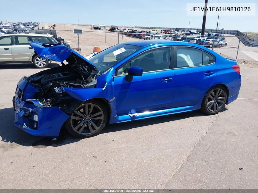 2017 Subaru Wrx Premium VIN: JF1VA1E61H9810126 Lot: 45521969