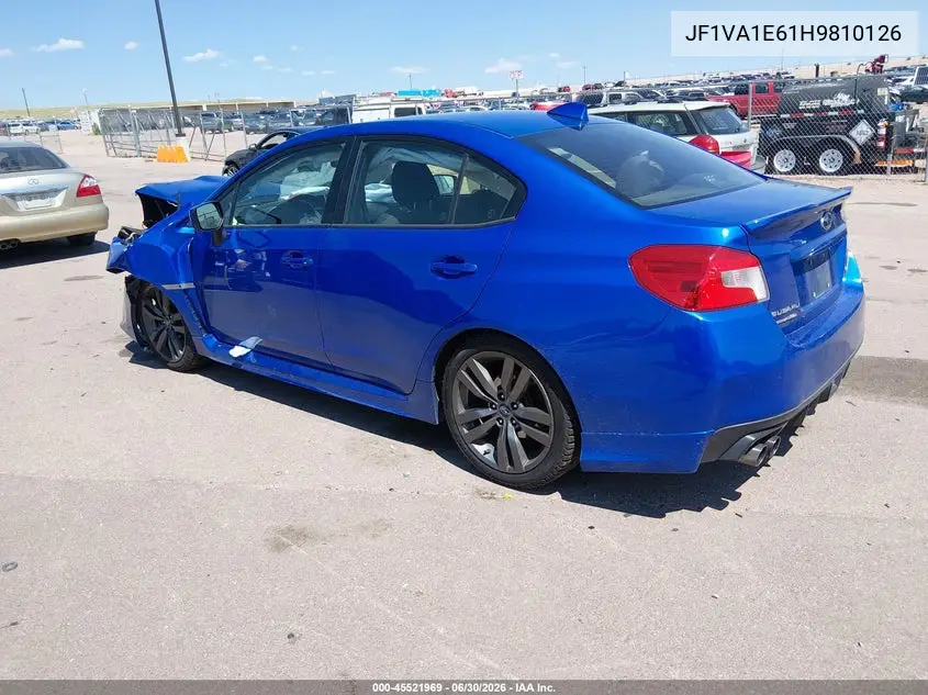 2017 Subaru Wrx Premium VIN: JF1VA1E61H9810126 Lot: 45521969