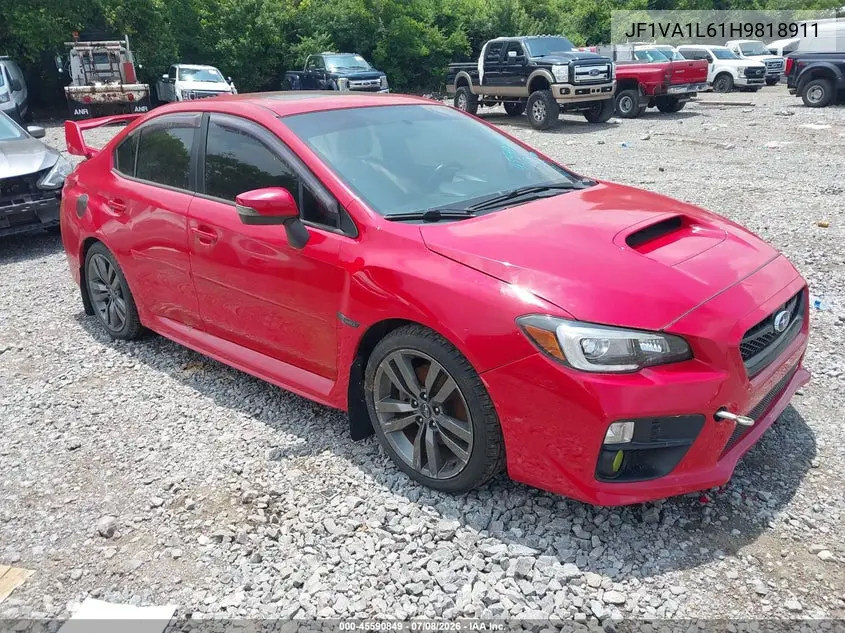 2017 Subaru Wrx Limited VIN: JF1VA1L61H9818911 Lot: 45590849