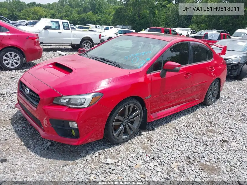 2017 Subaru Wrx Limited VIN: JF1VA1L61H9818911 Lot: 45590849