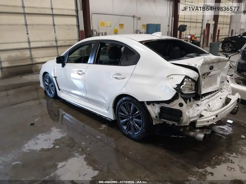 2017 Subaru Wrx VIN: JF1VA1B64H9836577 Lot: 45602960