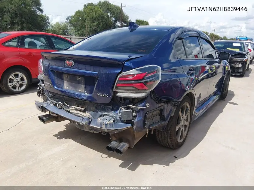 2017 Subaru Wrx Limited VIN: JF1VA1N62H8839446 Lot: 45618478
