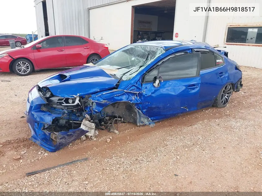 2017 Subaru Wrx VIN: JF1VA1B66H9818517 Lot: 45625537