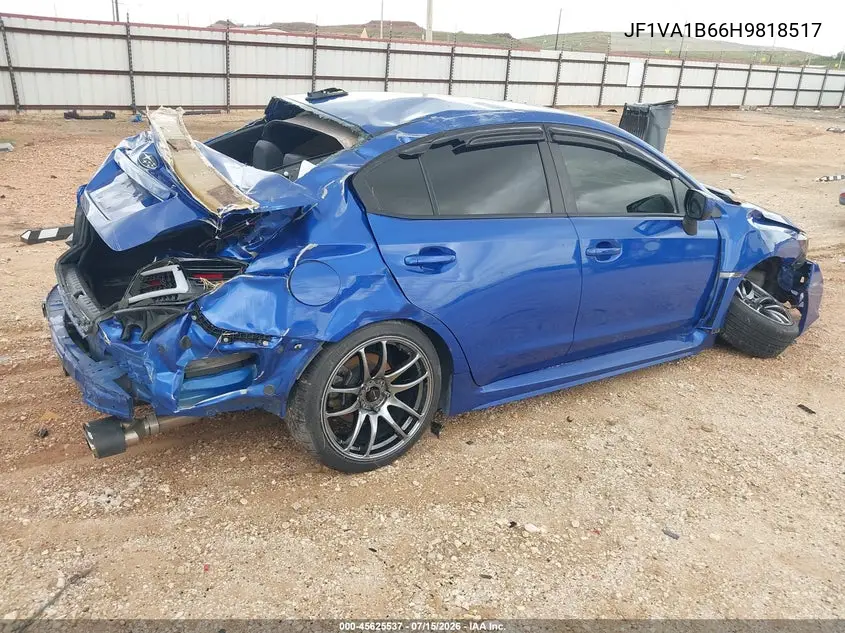 2017 Subaru Wrx VIN: JF1VA1B66H9818517 Lot: 45625537