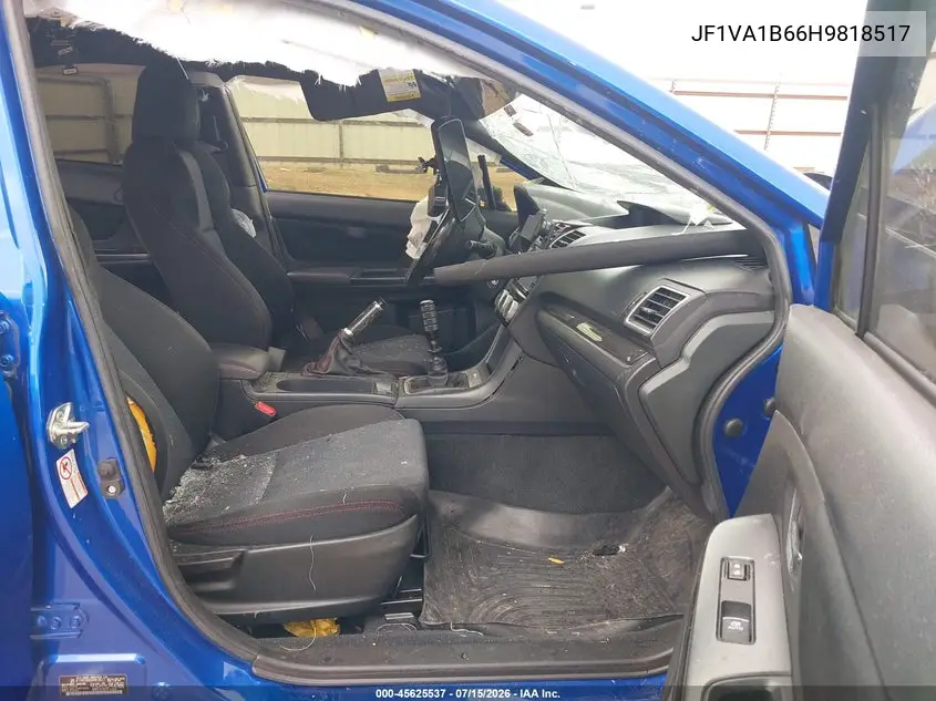 2017 Subaru Wrx VIN: JF1VA1B66H9818517 Lot: 45625537