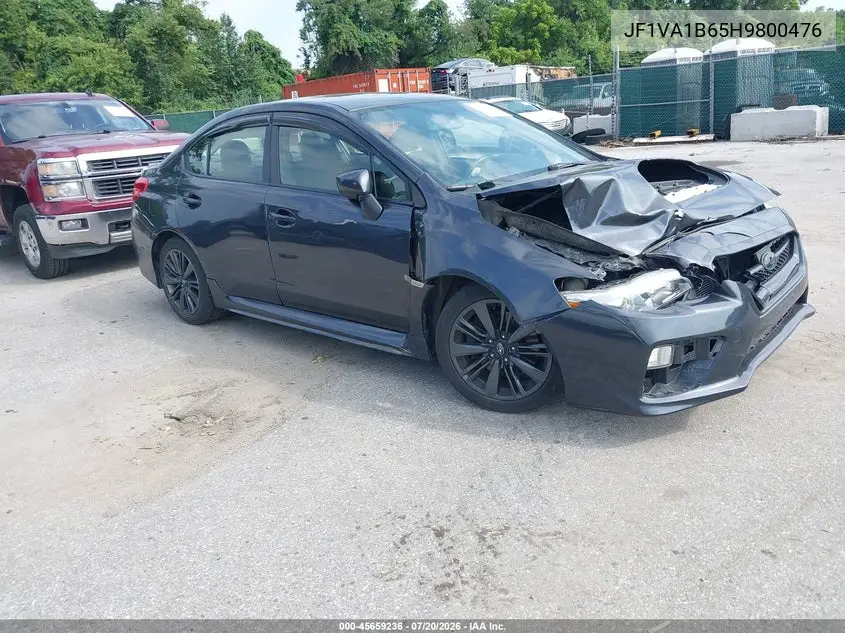 2017 Subaru Wrx VIN: JF1VA1B65H9800476 Lot: 45659236
