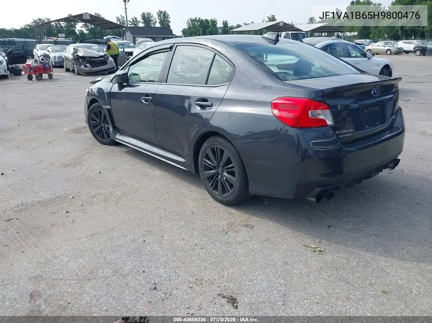 2017 Subaru Wrx VIN: JF1VA1B65H9800476 Lot: 45659236