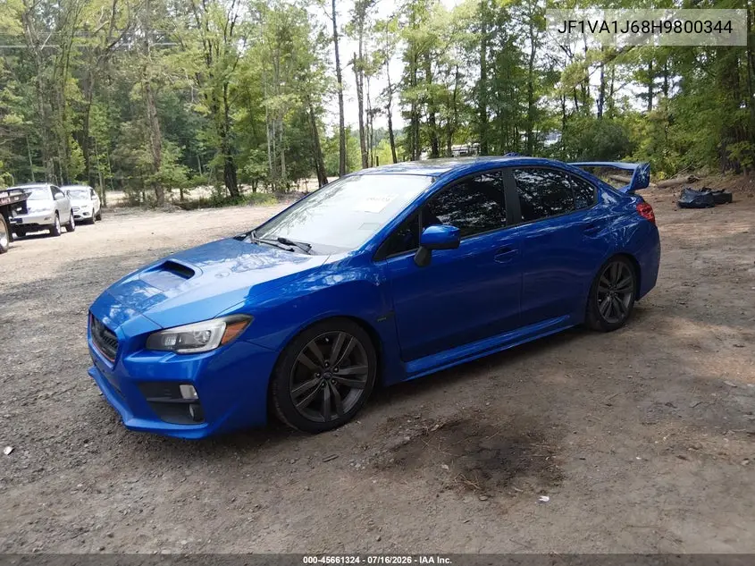 2017 Subaru Wrx Limited VIN: JF1VA1J68H9800344 Lot: 45661324