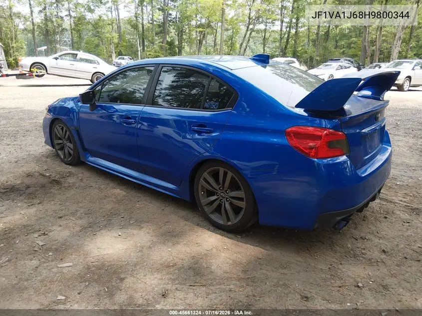 2017 Subaru Wrx Limited VIN: JF1VA1J68H9800344 Lot: 45661324