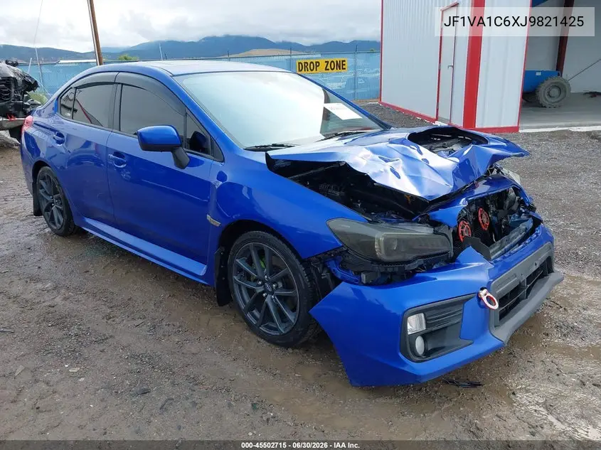 2018 Subaru Wrx Premium VIN: JF1VA1C6XJ9821425 Lot: 45502715