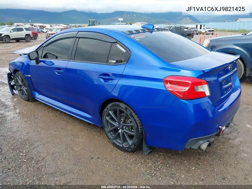 2018 Subaru Wrx Premium VIN: JF1VA1C6XJ9821425 Lot: 45502715