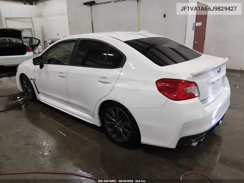 2018 Subaru Wrx VIN: JF1VA1A66J9829427 Lot: 45516997
