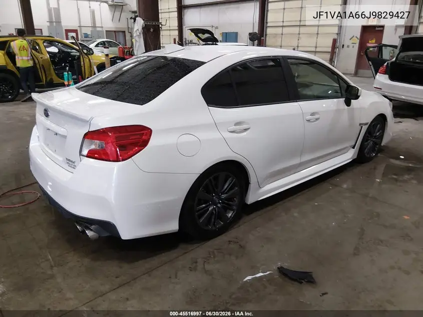 2018 Subaru Wrx VIN: JF1VA1A66J9829427 Lot: 45516997