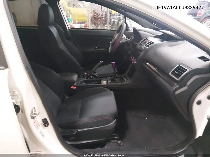 2018 Subaru Wrx VIN: JF1VA1A66J9829427 Lot: 45516997