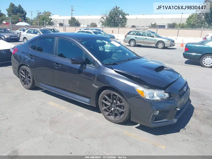 2018 Subaru Wrx Premium VIN: JF1VA1C6XJ9830447 Lot: 45628687