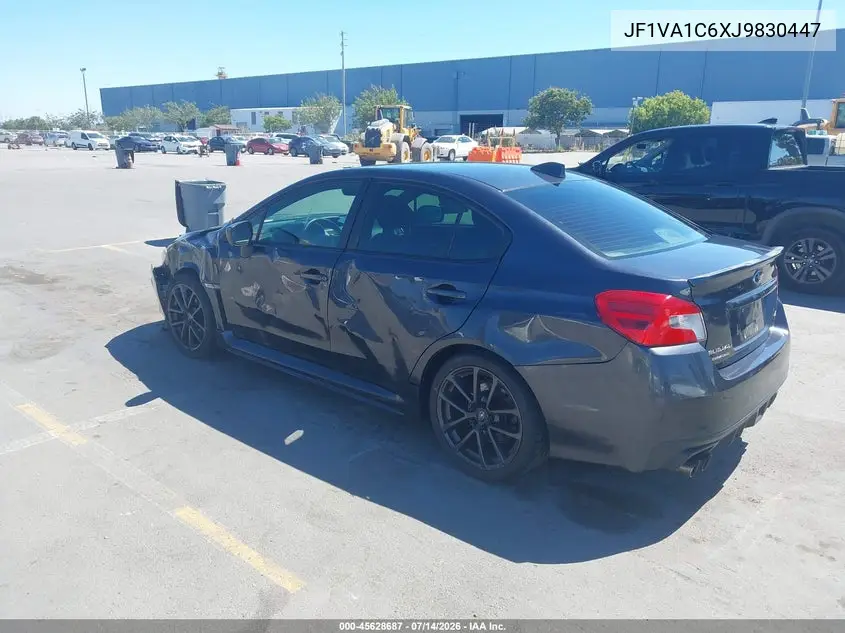 2018 Subaru Wrx Premium VIN: JF1VA1C6XJ9830447 Lot: 45628687