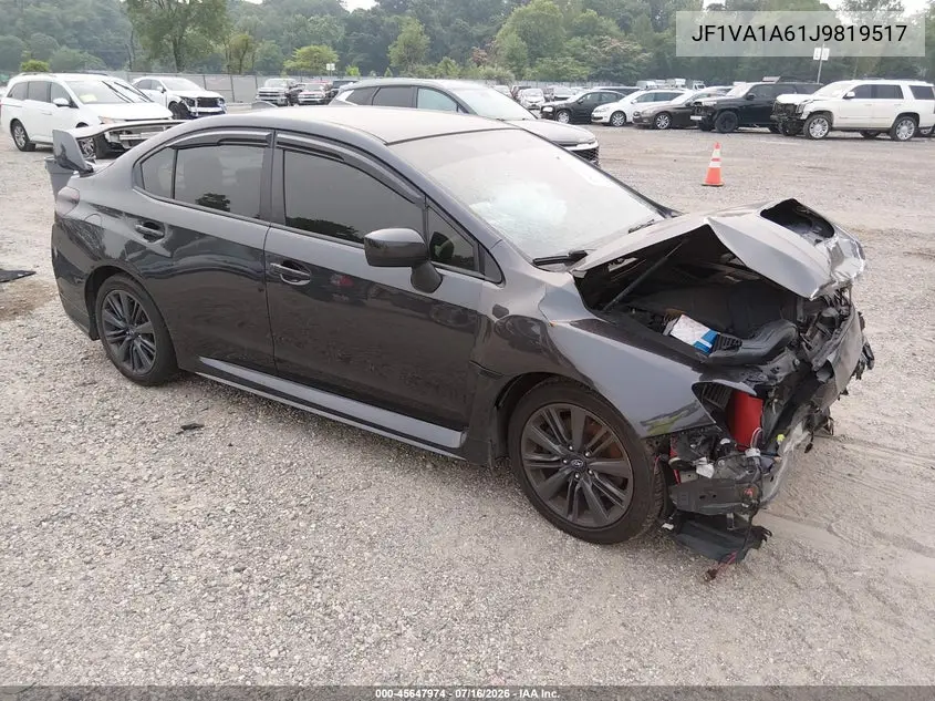 2018 Subaru Wrx VIN: JF1VA1A61J9819517 Lot: 45647974