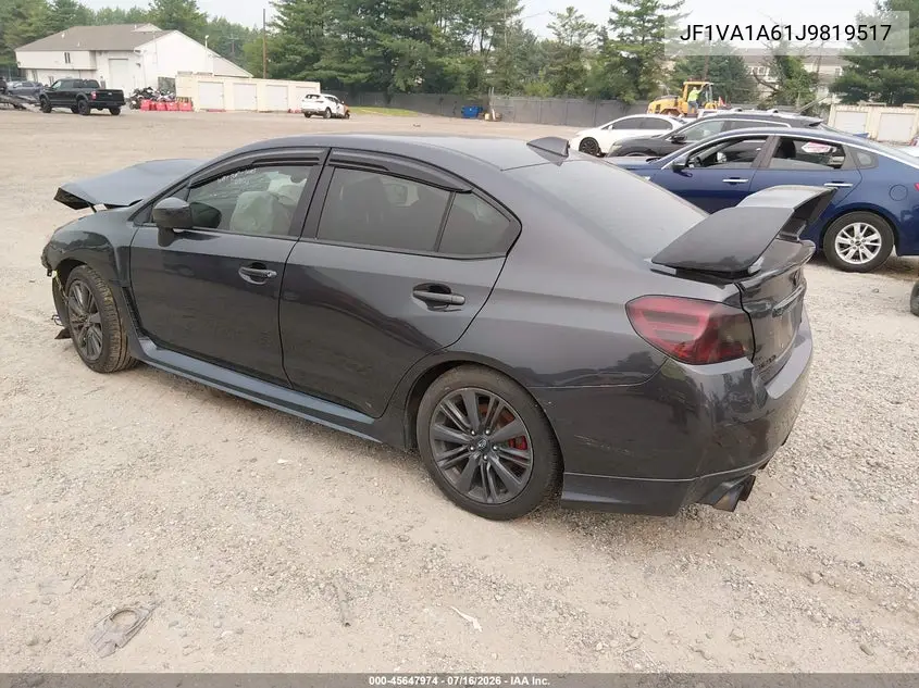 2018 Subaru Wrx VIN: JF1VA1A61J9819517 Lot: 45647974