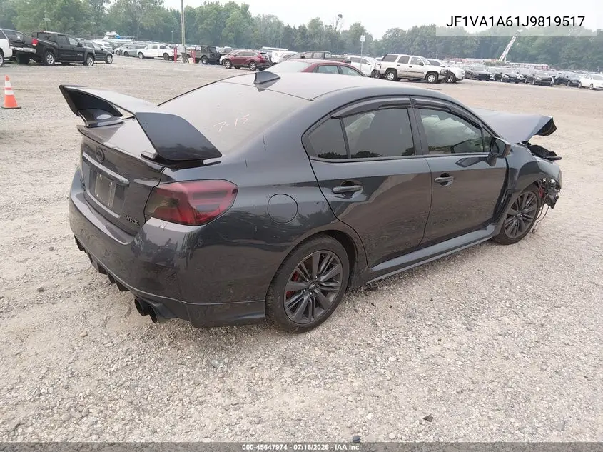 2018 Subaru Wrx VIN: JF1VA1A61J9819517 Lot: 45647974