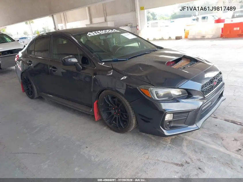 2018 Subaru Wrx VIN: JF1VA1A61J9817489 Lot: 45666091
