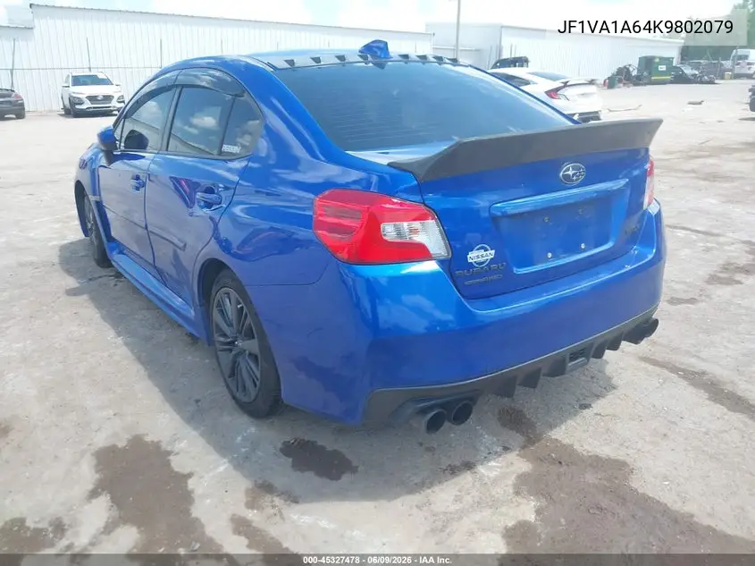2019 Subaru Wrx VIN: JF1VA1A64K9802079 Lot: 45327478