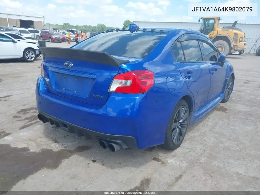 2019 Subaru Wrx VIN: JF1VA1A64K9802079 Lot: 45327478