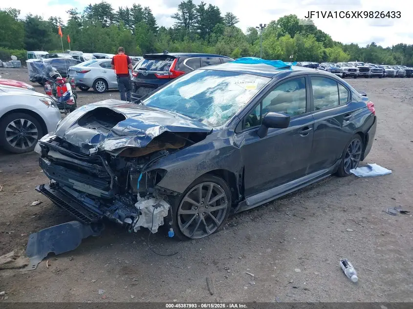 2019 Subaru Wrx Premium VIN: JF1VA1C6XK9826433 Lot: 45387993