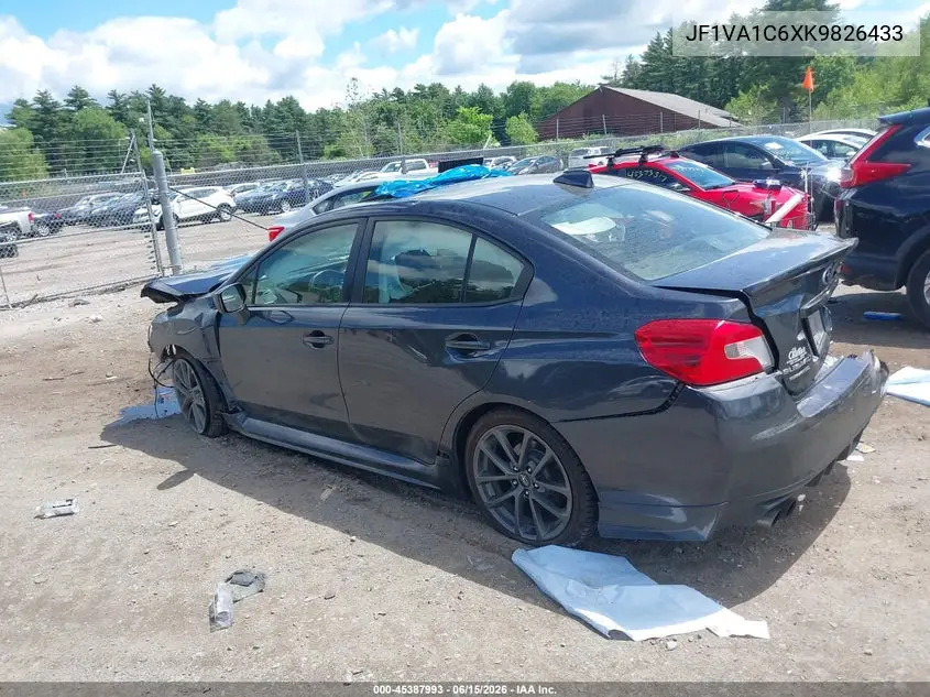 2019 Subaru Wrx Premium VIN: JF1VA1C6XK9826433 Lot: 45387993