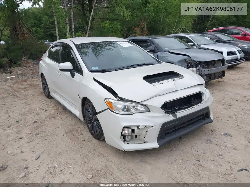 2019 Subaru Wrx VIN: JF1VA1A62K9806177 Lot: 45398669