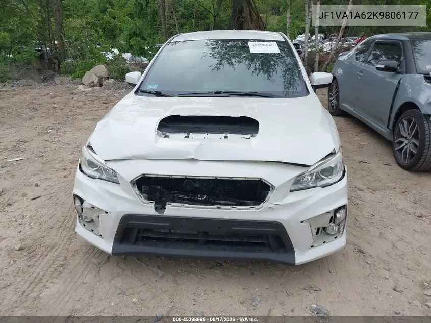 2019 Subaru Wrx VIN: JF1VA1A62K9806177 Lot: 45398669