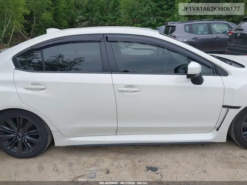 2019 Subaru Wrx VIN: JF1VA1A62K9806177 Lot: 45398669