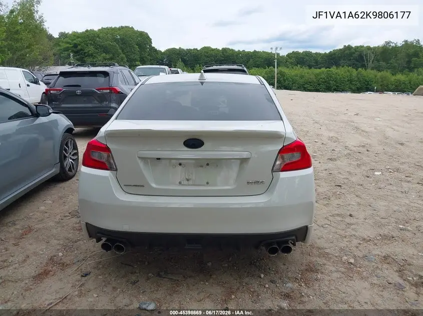 2019 Subaru Wrx VIN: JF1VA1A62K9806177 Lot: 45398669