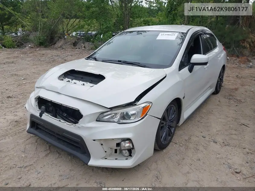 2019 Subaru Wrx VIN: JF1VA1A62K9806177 Lot: 45398669