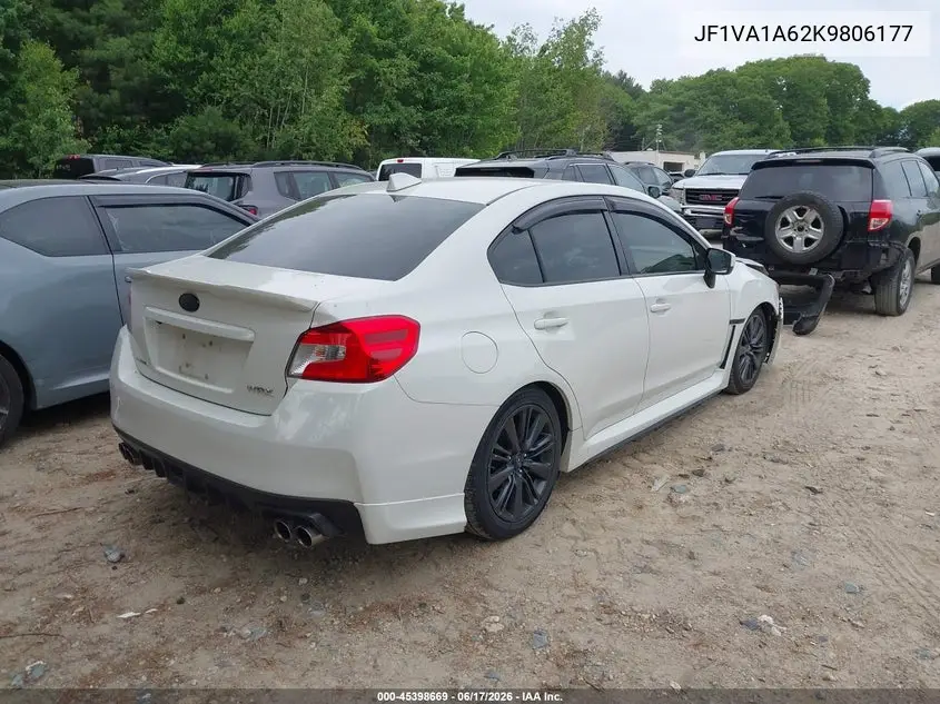 2019 Subaru Wrx VIN: JF1VA1A62K9806177 Lot: 45398669