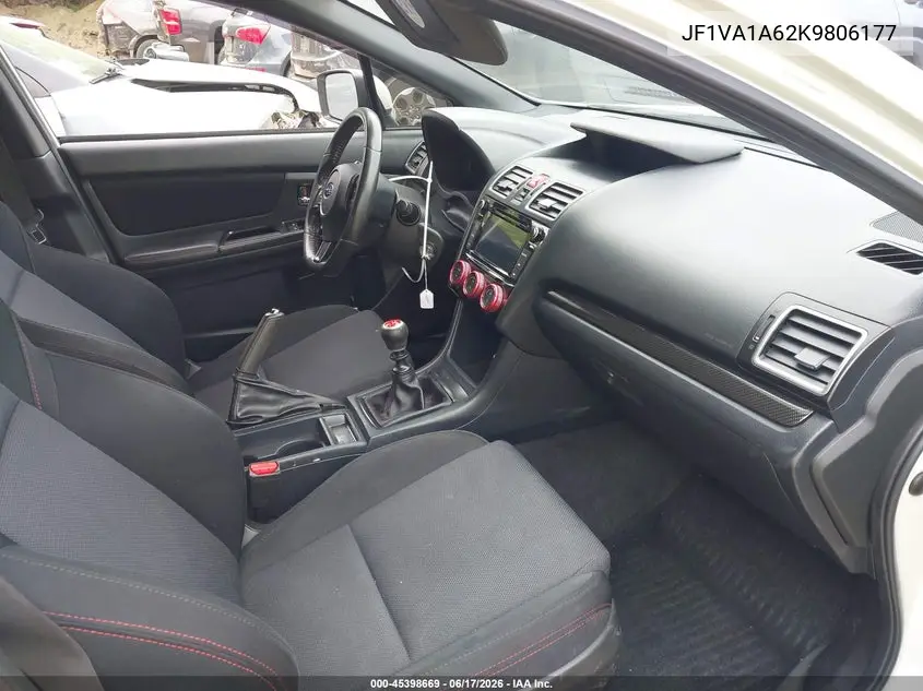 2019 Subaru Wrx VIN: JF1VA1A62K9806177 Lot: 45398669