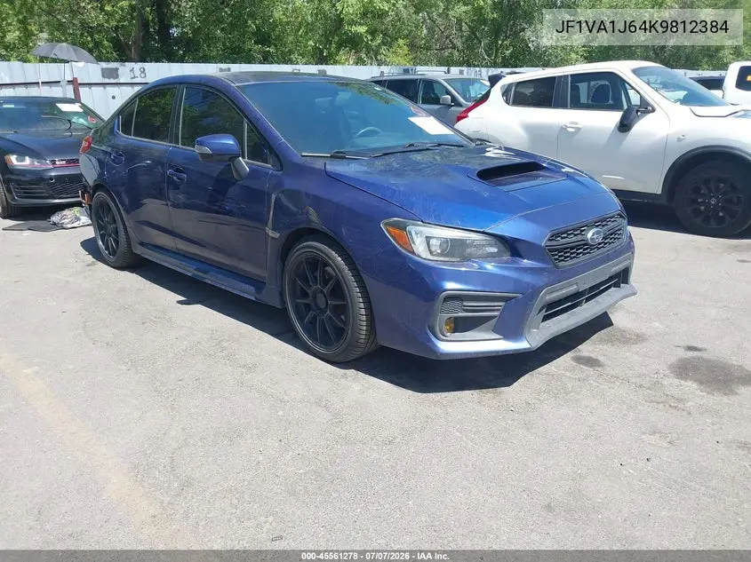 2019 Subaru Wrx Limited VIN: JF1VA1J64K9812384 Lot: 45561278