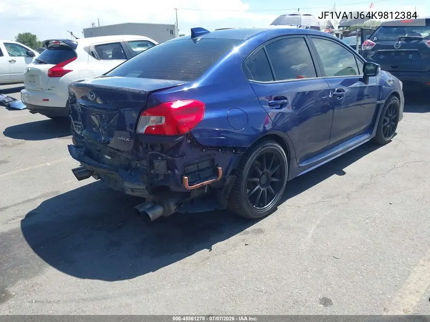2019 Subaru Wrx Limited VIN: JF1VA1J64K9812384 Lot: 45561278