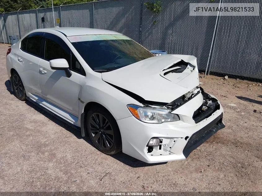 2020 Subaru Wrx VIN: JF1VA1A65L9821533 Lot: 45550615