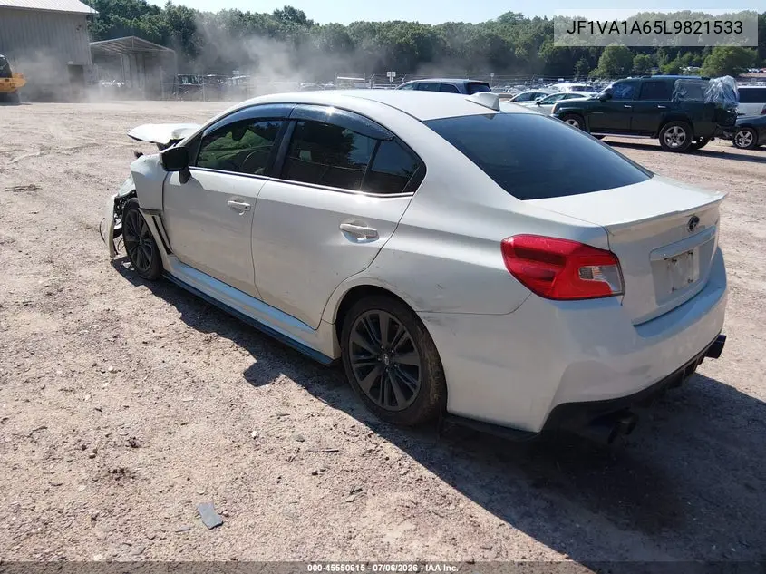 2020 Subaru Wrx VIN: JF1VA1A65L9821533 Lot: 45550615