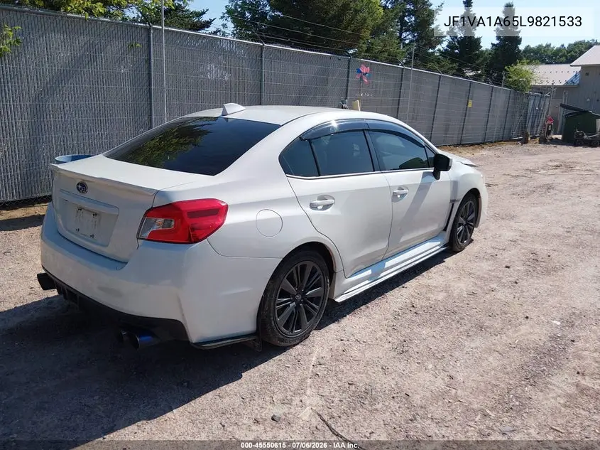 2020 Subaru Wrx VIN: JF1VA1A65L9821533 Lot: 45550615