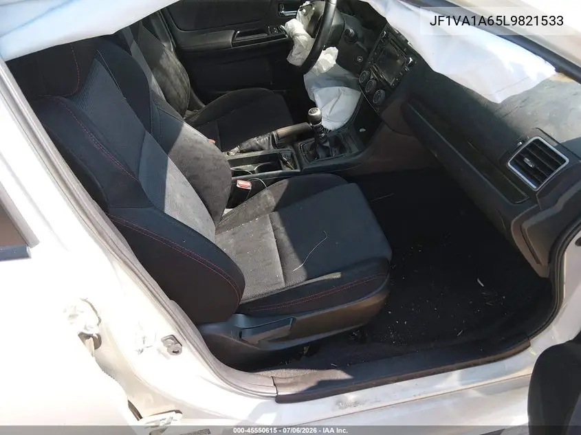 2020 Subaru Wrx VIN: JF1VA1A65L9821533 Lot: 45550615