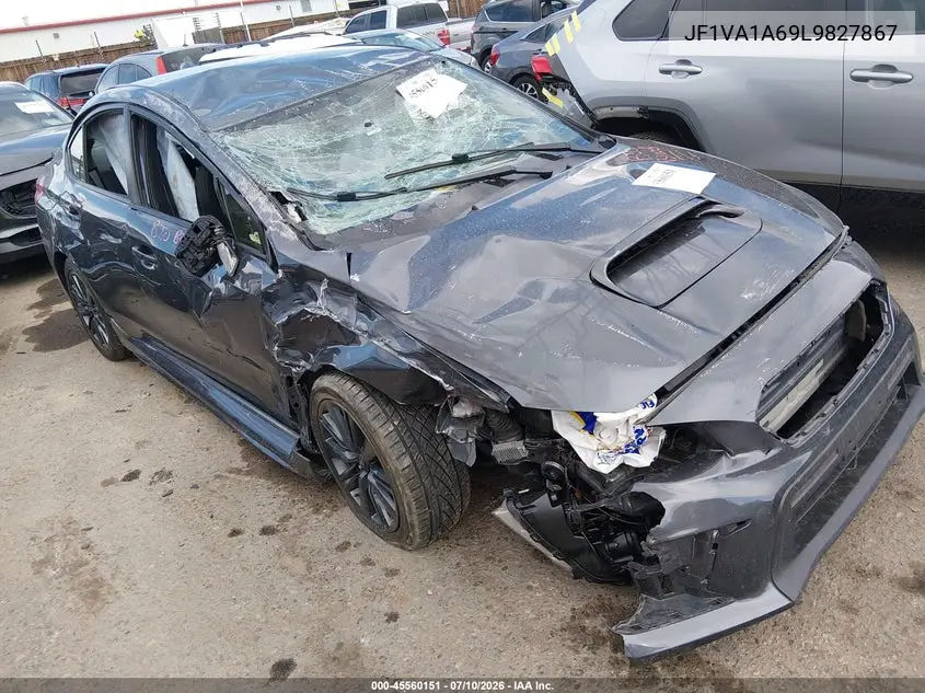2020 Subaru Wrx VIN: JF1VA1A69L9827867 Lot: 45560151