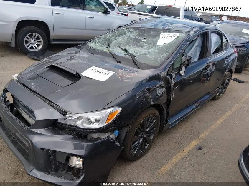 2020 Subaru Wrx VIN: JF1VA1A69L9827867 Lot: 45560151